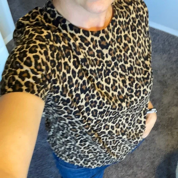 Animal print cotton sweater - Picture 1 of 8